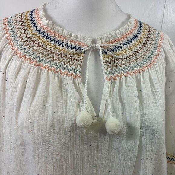 Madewell NWT Rainbow Smocked Trapeze Dress S - Picture 6 of 10